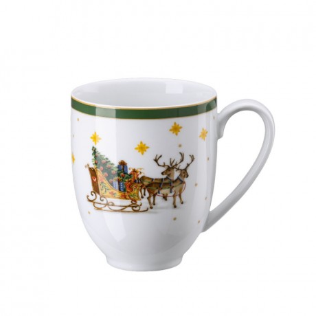 Hutschenreuther Hutschenreuther Happy Christmas green Becher mit Henkel 0,36 L Hutschenreuther Happy Christmas зеленая кружка с ручкой 0,36 л