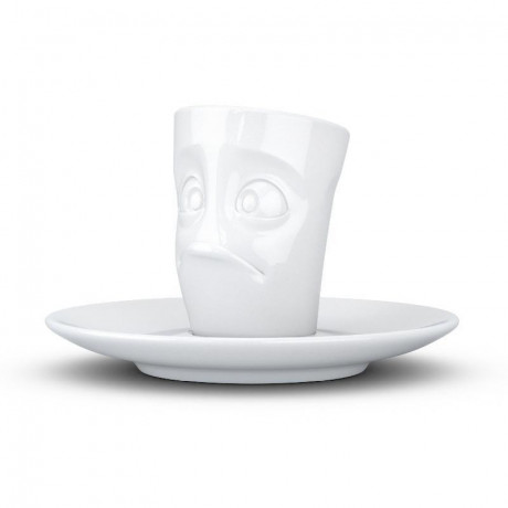 Fiftyeight Products TV Tassen Espressotasse weiss verdutzt 80 ml TV cups Чашка для эспрессо белая с перегородкой 80 мл