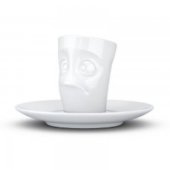 Fiftyeight Products TV Tassen Espressotasse weiss verdutzt 80 ml TV cups Чашка для эспрессо белая с перегородкой 80 мл