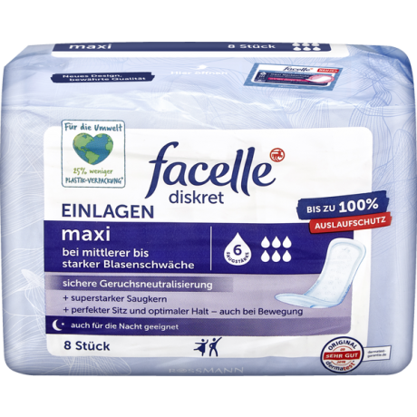 facelle diskret Einlagen maxi 8 Stück, фаселль Урологические прокладки Макси 8шт.