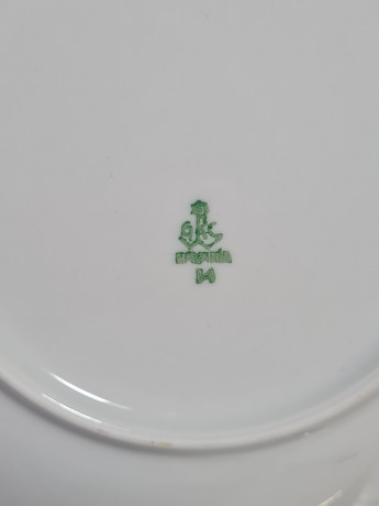 Кофейное трио винтажное GKC Bavaria / 74 er с сиреневым цветком, фарфор, Германия, 1960-70гг.