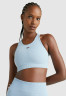 Tommy Hilfiger SPORT SEAMLESS RACERBACK Medium support sports bra vessel blue SPORT SEAMLESS RACERBACK Спортивный бюстгальтер со средней поддержкой сосуд синий