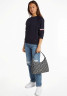Tommy Hilfiger ICONIC SHOULDER Handbag denim ICONIC SHOULDER Сумочка джинсовая ткань