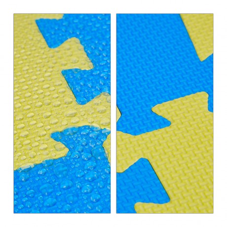 relaxdays 45 x Puzzlematte Sterne blau-gelb 45 x коврик-пазл звезды сине-желтый
