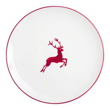 Gmundner Keramik Gmundner Keramik Rubinroter Hirsch Speiseteller Cup d: 28 cm / h: 2,6 cm Обеденная тарелка Gmundner Ceramics Ruby Red Deer D: 28 см / высота: 2,6 см
