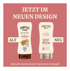 Hawaiian Tropic Glowing Protection Lotion LSF 50+, Солнцезащитный Лосьон для сияния кожи SPF 50+, с маслом ши и витамином Е, водостойкая формула, тропический аромат, 180мл