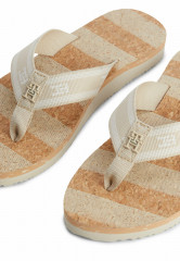 Tommy Hilfiger MONOGRAM WEBBING STRAPS T-bar sandals light sandalwood MONOGRAM WEBBING STRAPS Сандалии с Т-образной перемычкой светлое сандаловое дерево