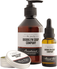 Brooklyn Soap (Бруклин Соап) Company 3-in-1 Original Bart (Барт)pflege Set Набор по уходу за бородой, 1 шт.