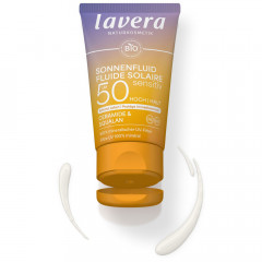 LAVERA Sonnenfluid Sensitiv LSF 50, 40 ml, Лавера Солнцезащитное средство SPF 50 для высокой защиты от солнца, растительные церамиды и сквалан, 40 мл