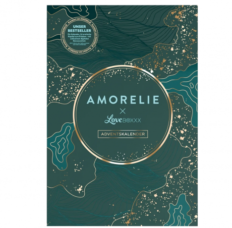 AMORELIE x Lovebox Adventskalender 2026 fuer Paare, 24 Ueberraschungen, AMORELIE x Lovebox Эротический адвент-календарь 2026 для пар с товарами для чувственных экспериментов и цифровыми материалами, 24 сюрприза