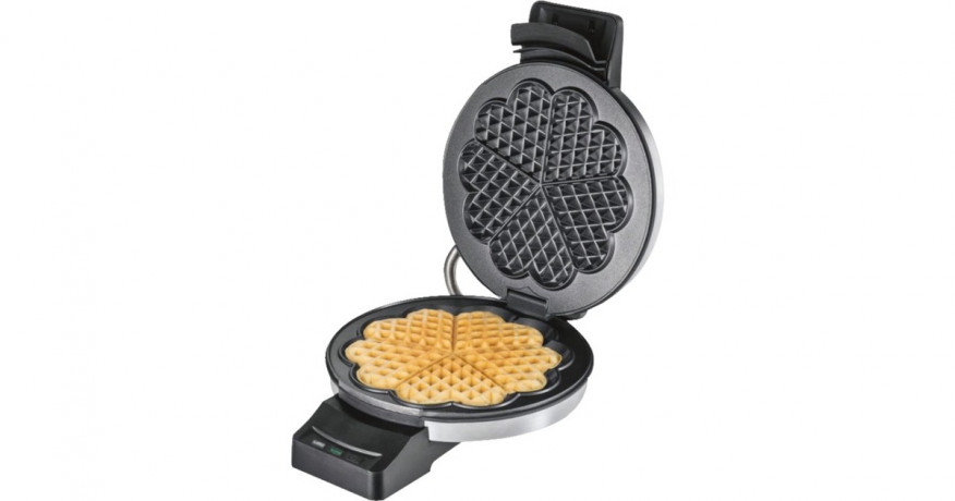 Cloer Cloer Waffeleisen 1898 Professional edelstahl (geburstet)/schwarz, 950 Watt edelstahl (geburstet)/schwarz Вафельница Cloer 1898 Professional, нержавеющая сталь (матовая)/черная, 950 Вт