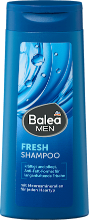 Balea MEN Shampoo Fresh, 300 ml, Шампунь Fresh с морскими минералами для свежести и объёма волос, 300 мл