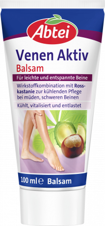 Abtei Venen Aktiv Balsam 100 ml, Abtei Охлаждающий бальзам с конским каштаном для уставших и тяжёлых ног, 100 мл