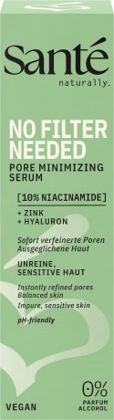 SANTE No Filter Needed Pore Minimizing Serum, 30 ml, Санте Сыворотка No Filter Needed для кожи с расширенными порами, 30 мл
