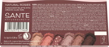 SANTE Eyeshadow Palette 01 Natural Rosies, 6 g, Санте Палетка теней для век Natural Rosies, 6 розово-коричневых оттенков с матовым и сияющим финишем, 6 г