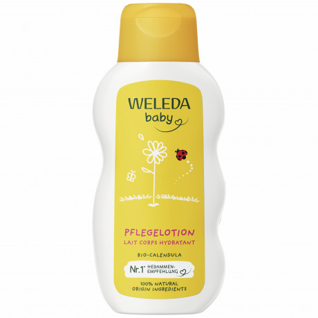 WELEDA CALENDULA Pflegemilch, 200 ml, Детское молочко для тела с календулой и миндальным маслом, 200 мл