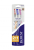 Dr.BEST Classic Hoch-Tief Zahnburste mittel 2+1, Классическая зубная щетка High-Low средней жесткости (цвет в ассортименте, без выбора),  2+1шт