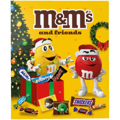 M&M'S & Friends Adventskalender 2026, Адвент-календарь 2026 M&M’S & Friends с мини-шоколадками и драже, 24 окошка, 361 г