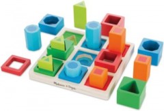 Melissa  Doug Holzspielbrett mit Formen zum Sortieren Деревянная игровая доска с фигурами для сортировки