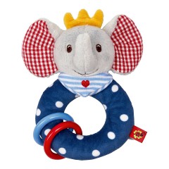 Die Spiegelburg Ringrassel mit Klapperringen Elefant BabyGluck Погремушка-погремушка с кольцами-погремушками Elephant BabyGluck
