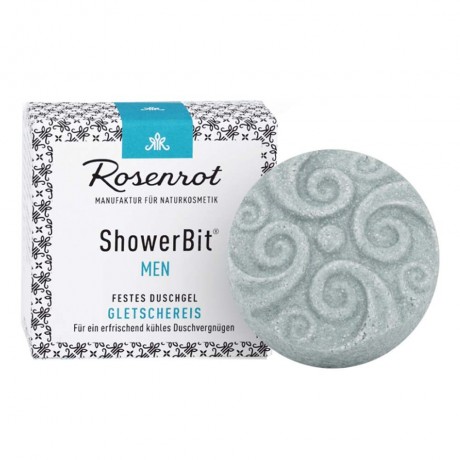 Rosenrot Festes Duschgel Men ShowerBit Gletschereis 60g Твердый гель для душа Men ShowerBit ледниковый лед 60г