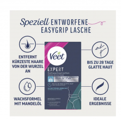 Veet EXPERT Kaltwachsstreifen Bikini &amp; Achseln, alle Hauttypen Экспериментальные полоски для депиляции в зоне бикини и подмышках, подходят для всех типов кожи 16шт