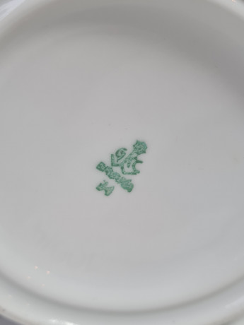 Набор для кофе винтажный GKC Bavaria / 74 er с сиреневым цветком, молочник, сахарница, чайник, фарфор, Германия, 1960-70гг.