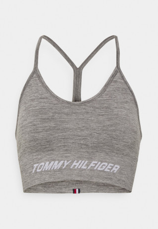 Tommy Hilfiger ESSENTIALS LOW SEAMLESS  Light support sports bra light grey  ESSENTIALS LOW SEAMLESS — Спортивный бюстгальтер с легкой поддержкой светло-серый