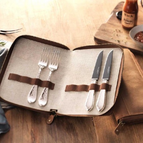 Robbe & Berking Robbe & Berking Martele - 150 g versilbert Grillset Frozen Black 4-tlg. Robbe &amp; Berking Martele - Набор посеребренных грилей Frozen Black, 150 г, 4 предмета.