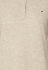 Tommy Hilfiger POLO Jumper white dove heather ПОЛО джемперы белый голубь вереск