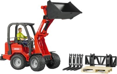 Bruder Schaffer Hoflader 2034 mit Figur und Zubehor Фермерский погрузчик Schaffer 2034 с фигуркой и аксессуарами