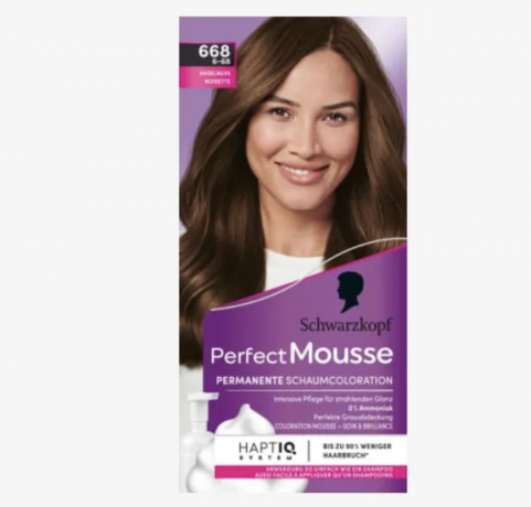 Schwarzkopf Perfect Mousse Краска-мусс для волос, тон 668 Лесной орех