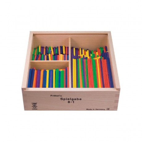 SINASPIELZEUG Holzspielzeug Frobel Gabe 8-1 Stabchen 125mm Деревянная игрушка Frobel Gabe 8-1 палочки 125мм