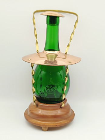 Фонарь винтажный музыкальный Kappel Rodeck / Scheibel, стекло / латунь, 24 х 12 см, Германия, 1970-80гг.