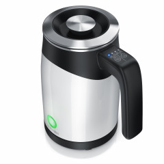 Arendo Arendo Wasserkocher, 0,5 l, 1100 W, Edelstahl Reisewasserkocher Mini, Temperatureinstellung, Single, Doppelwandig | Warmhaltefunktion | mit Akustischem Signal  Чайник Arendo, 0,5 л, 1100 Вт, мини-дорожный чайник из нержавеющей стали, регулировка те