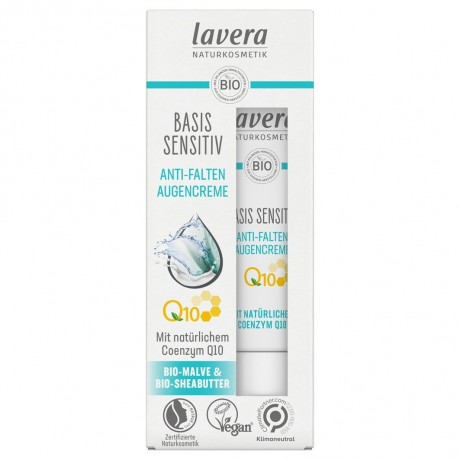 lavera Basis Sensitive Anti-Falten Augencreme Q10  Базовый крем для чувствительной кожи вокруг глаз против морщин Q10
