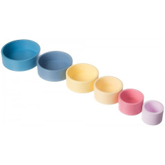 mamabrum Holz Schalchenset Regenbogen Cups Blocke fur Kleinkinder-Stacking Wurfel Набор деревянных чашек Радужные кубики для кубиков для малышей