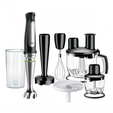 Braun Braun Stabmixer MQ 7087X 1,2 l Purierstab 1000 W Schwarz, Edelstahl  Погружной блендер Braun MQ 7087X 1,2 л с стержнем Purier 1000 Вт черный, нержавеющая сталь