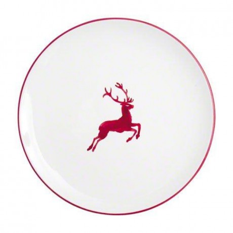Gmundner Keramik Gmundner Keramik Rubinroter Hirsch Speiseteller Cup d: 25 cm / h: 2,8 cm Тарелка Gmundner Ceramics Ruby Red Deer D: 25 см / высота: 2,8 см