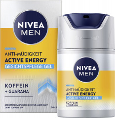 NIVEA MEN Active Energy Gesichtspflege Gel, 50 ml, Нивеа Мужской гель для лица витамин E, кофеин 50 мл