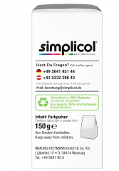 Simplicol Midnight Black 150g, Simplicol текстильная краска для окрашивания тканей (Германия), 150 г, порошок, насыщенный стойкий цвет, для хлопка, вискозы, льна, шелка и шерсти, оттенок Midnight Black (черный)
