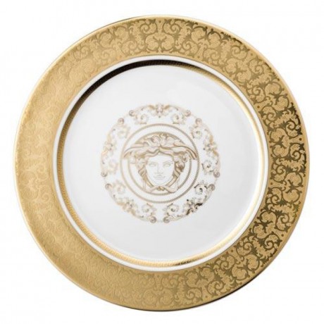 Rosenthal meets Versace Rosenthal Versace Medusa Gala Gold Platzteller 33 cm Rosenthal Versace Medusa Gala Золотая подставка 33 см