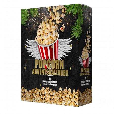 Popcorn Adventskalender, Большой попкорн-адвент-календарь 2026 с 24 наборами и разными вкусами, 2,18 кг