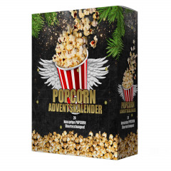 Popcorn Adventskalender, Большой попкорн-адвент-календарь 2026 с 24 наборами и разными вкусами, 2,18 кг