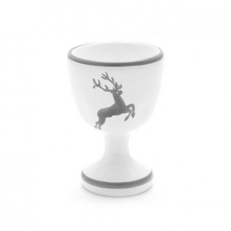 Gmundner Keramik Gmundner Keramik Grauer Hirsch Eierbecher glatt d: 4,9 cm / h: 7,5 cm Керамическая подставка для яиц Gmundner из серого оленя, гладкая, д: 4,9 см / в: 7,5 см
