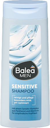 Balea MEN Shampoo Sensitive, 300 ml, Шампунь Sensitive для чувствительной кожи головы с пантенолом, 300 мл