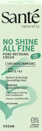 SANTE No Shine All Fine Pore Refining Cream, 50 ml, Санте Матирующий крем для лица No Shine All Fine, 50 мл