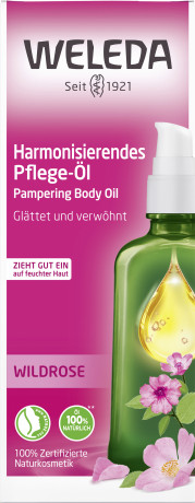 WELEDA WILDROSE Harmonisierendes Pflege-Oel, 100 ml, Масло для тела с шиповником Rosa Mosqueta и ароматом дамасской розы для мягкости кожи, 100 мл