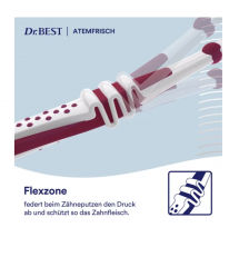 Dr.BEST Atemfrisch Zahnburste mittel Doppelpack, Зубная щетка для освежения дыхания, средней жесткости, 2шт (цвет в ассортименте, без выбора)