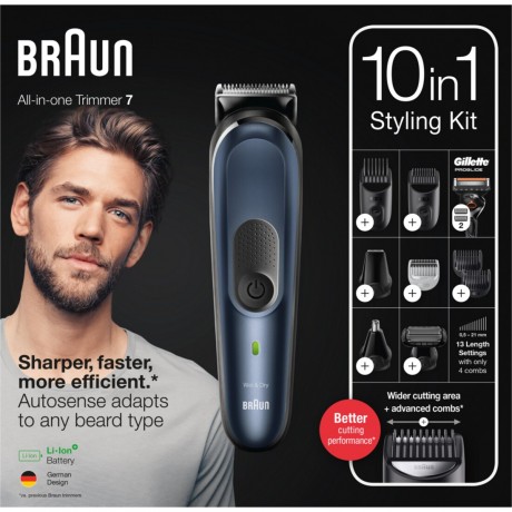 Braun MultiGroomingKit quot;7 MGK7330quot; in Blau und Schwarz Универсальный набор для ухода за волосами "7 MGK7330" в синем и черном